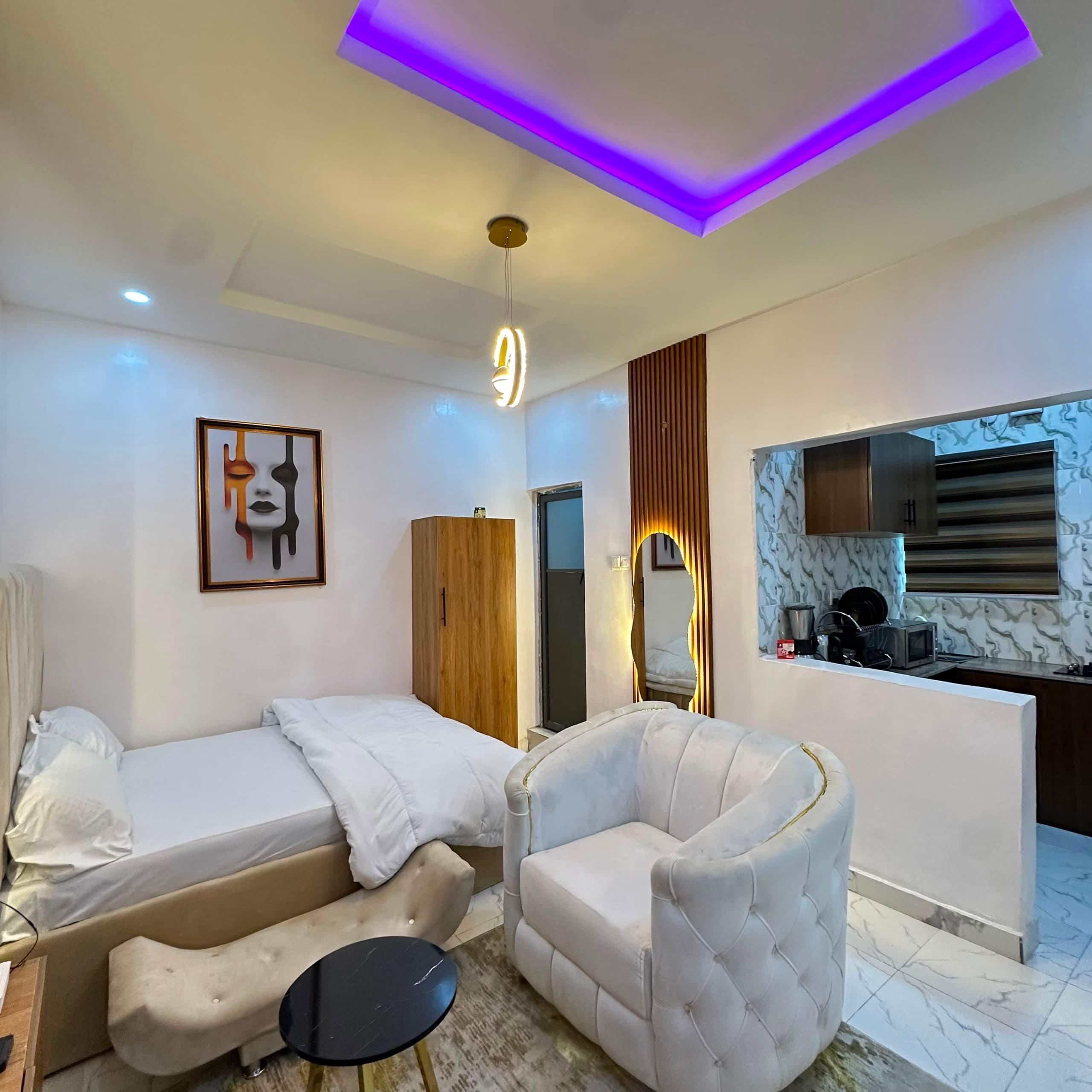 Brand New Furnished Studio Apartment for Shortlet at Ilupeju, Lagos