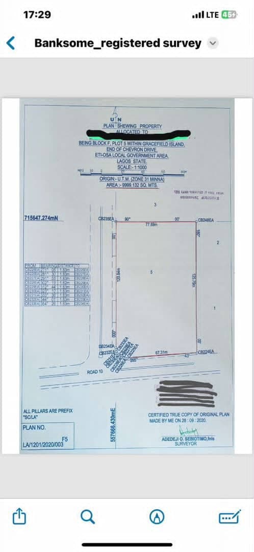 3,000 sqm Land for Joint Venture at Chevron, Lagos