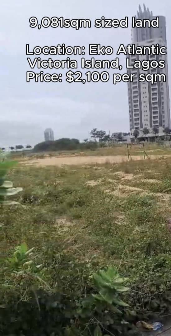9,081 SQM Land for Sale in Eko Atlantic, Victoria Island, Lagos