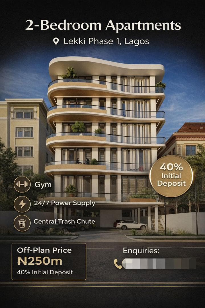 2 Bedroom Flat for Sale in Lekki Phase 1, Lagos