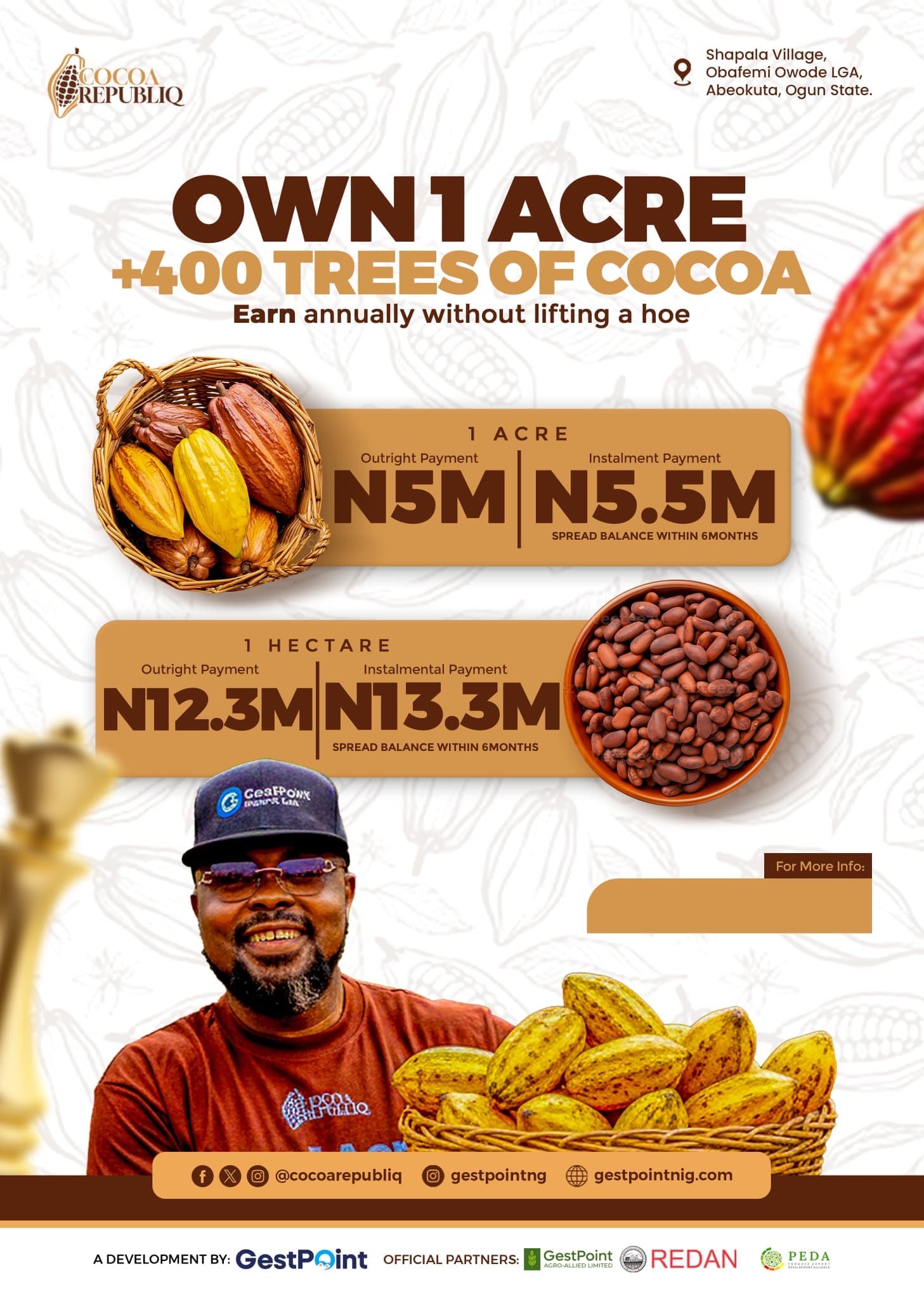 Cocoa Farmland for Sale in Ogun State
