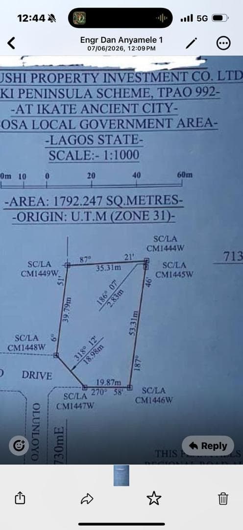 Land for Sale in Lekki Phase 1, Lagos